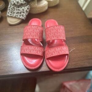 Michael Kors Pink Slide Sandals